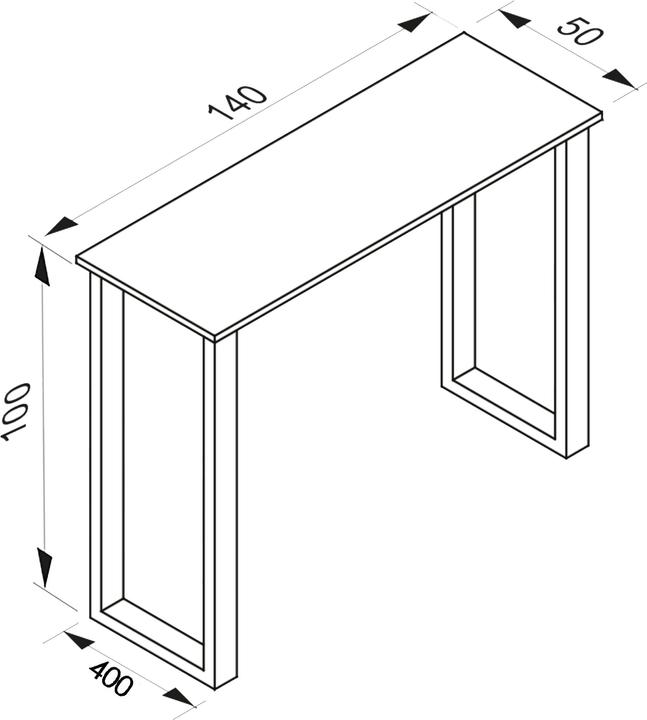 Image du produit VCM Holz Bartisch Stehtisch Xona 140x50 (140 x 50 x 102 cm)