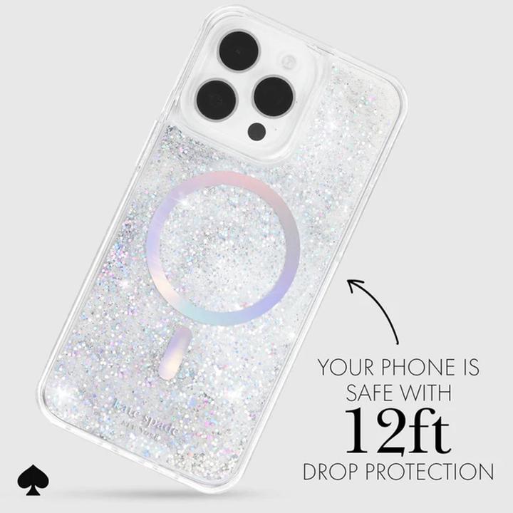 Actual product image Kate Spade Liquid Glitter MagSafe - Case iPhone 15 Pro Max (Opal Iridescent) (Apple iPhone 15 Pro Max)