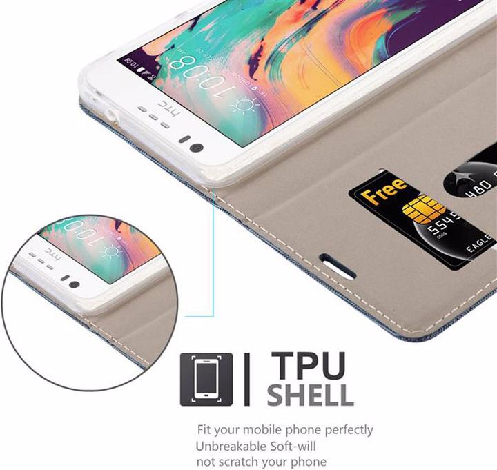 Produktbild Cadorabo Book Jeans Optik Cover (HTC Desire 10 Lifestyle, HTC Desire 825)
