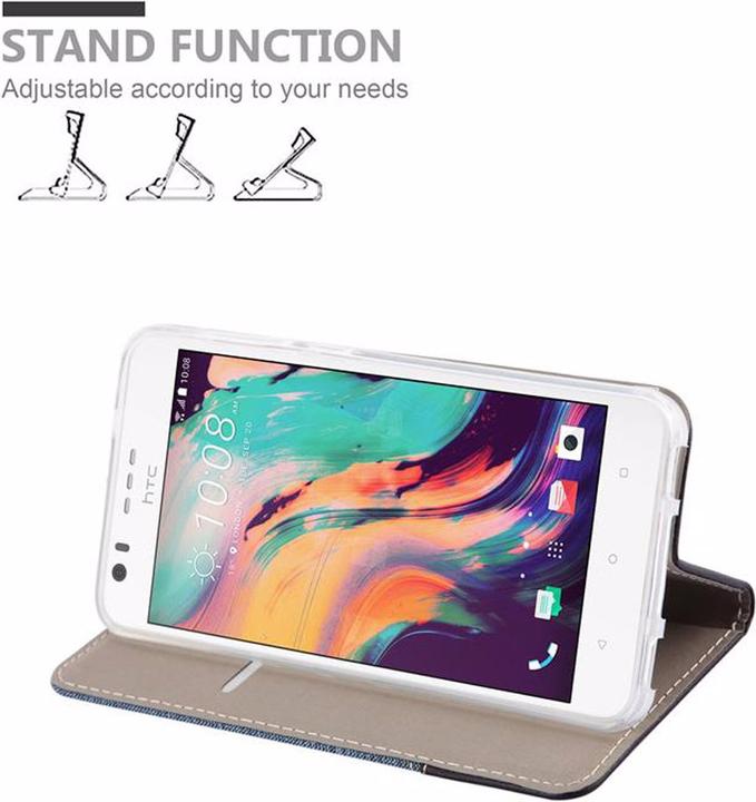 Produktbild Cadorabo Book Jeans Optik Cover (HTC Desire 10 Lifestyle, HTC Desire 825)