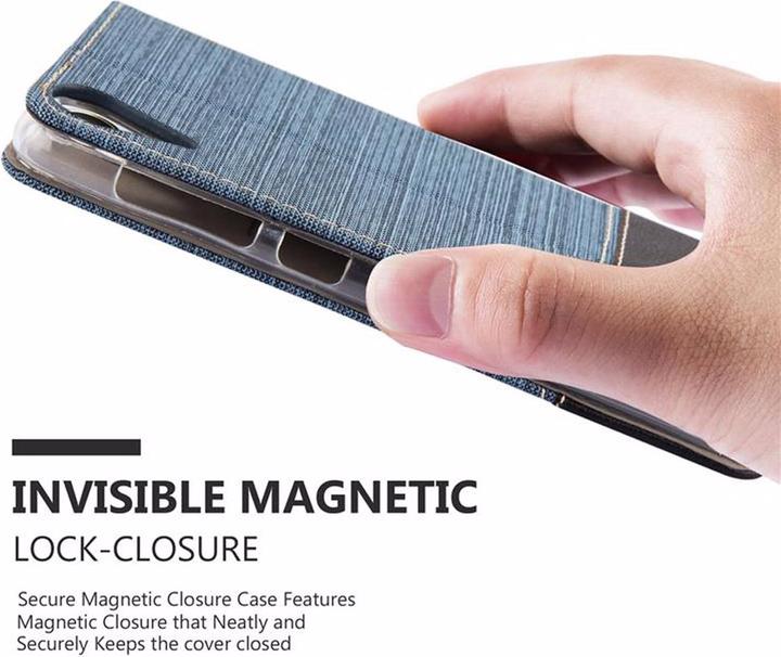 Produktbild Cadorabo Book Jeans Optik Cover (HTC Desire 10 Lifestyle, HTC Desire 825)