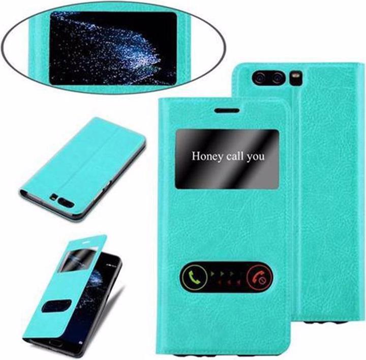 Actual product image Cadorabo Book with View double window cover (Huawei P10)