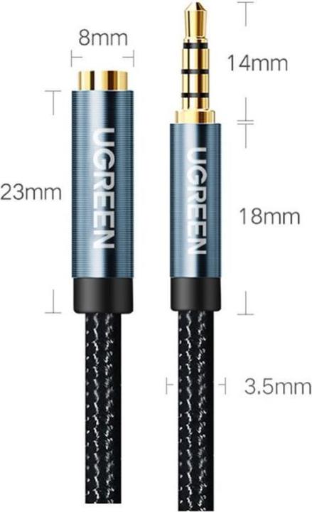 Produktbild Ugreen 3.5mm Klinke – 3.5mm Buchse (2 m, Verlängerung)