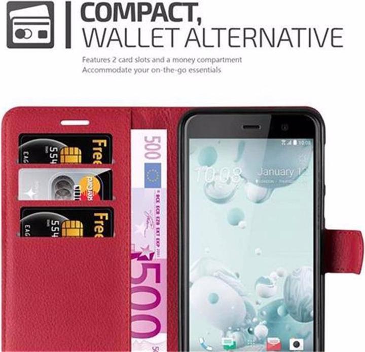 Actual product image Cadorabo Book with stand function cover (HTC U Play)