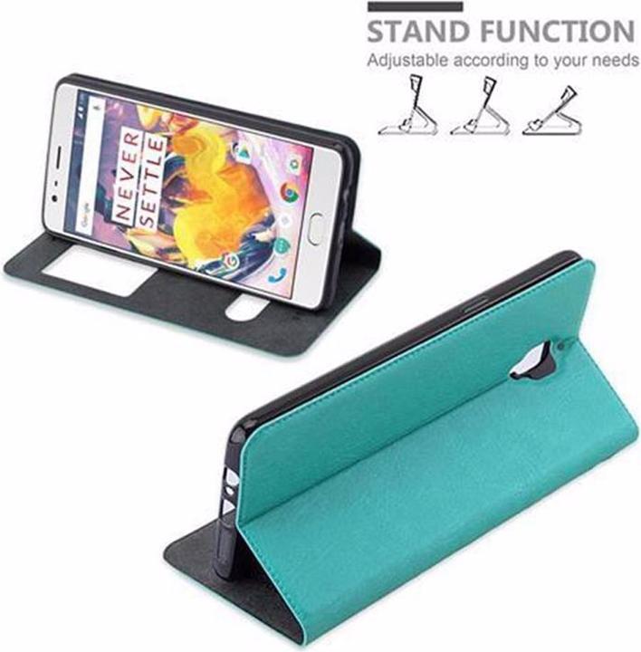 Actual product image Cadorabo Book with View double window cover (OnePlus 3T)