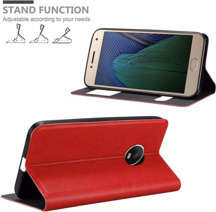 Actual product image Cadorabo Book with View double window cover (Motorola Moto G5 Plus)