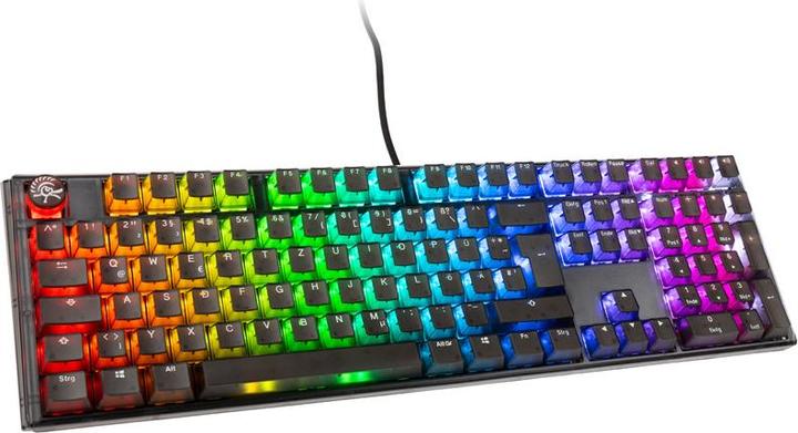 Actual product image Ducky One 3 Aura Black Gaming Keyboard, RGB LED - MX-Brown (DE, Cable)