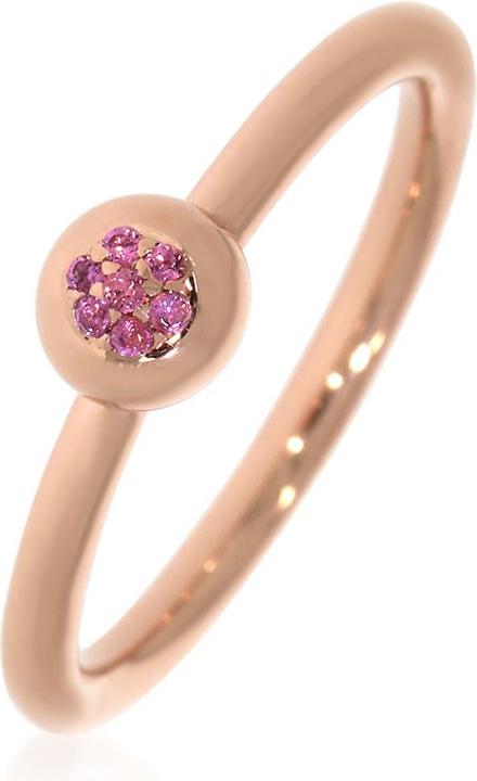 Actual product image Xen Ring with 7 rhodolites approx. 0.04 ct. rose gold plated (52, 925 Silver)