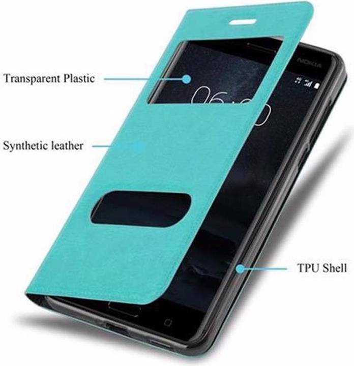 Actual product image Cadorabo Book with View double window cover (Nokia 6)