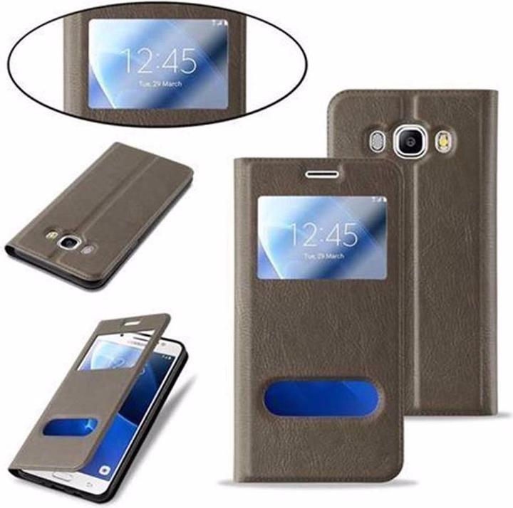 Actual product image Cadorabo Book with View double window cover (Samsung Galaxy J7 2016)