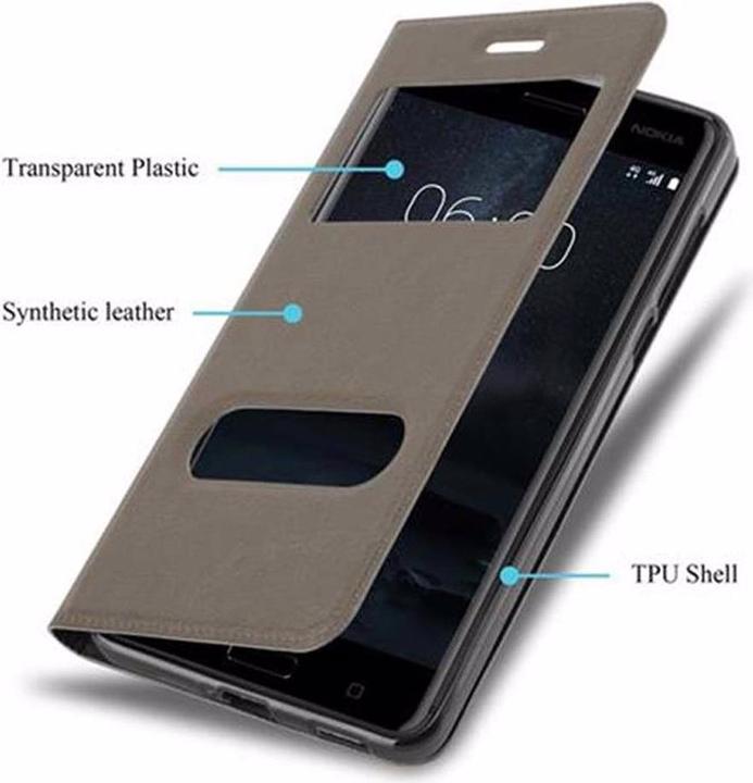Actual product image Cadorabo Book with View double window cover (Nokia 6)