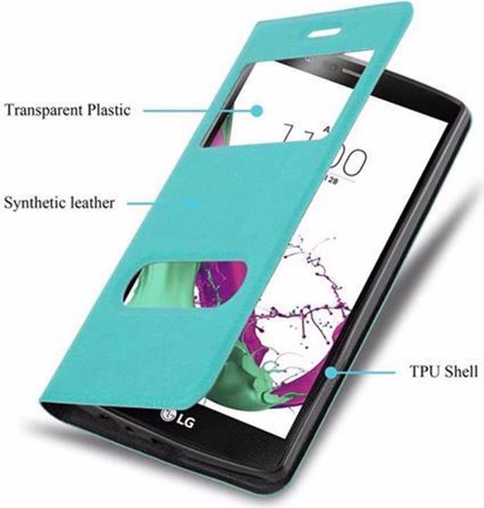 Actual product image Cadorabo Book with View double window cover (Motorola Moto G4 Plus, Motorola Moto G4)