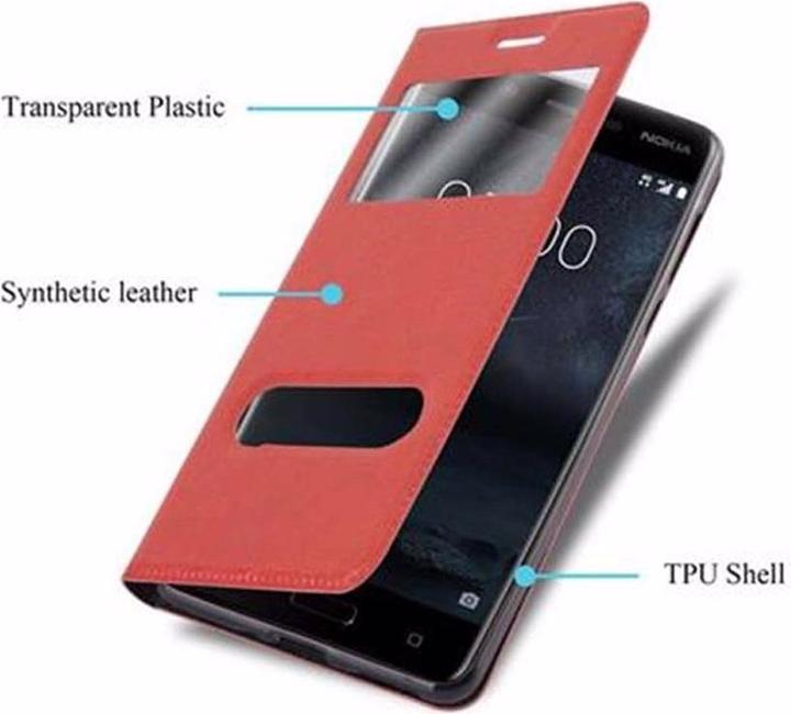Actual product image Cadorabo Book with View double window cover (OnePlus 5)
