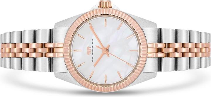 Actual product image Ladies quartz watch Cassina stainless steel silver / rose gold - 26541 (Analogue wristwatch, 27.50 mm)