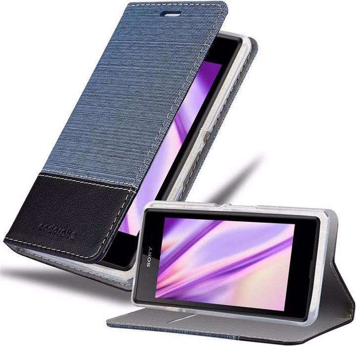 Produktbild Cadorabo Book Jeans Optik Cover (Sony Xperia E3)