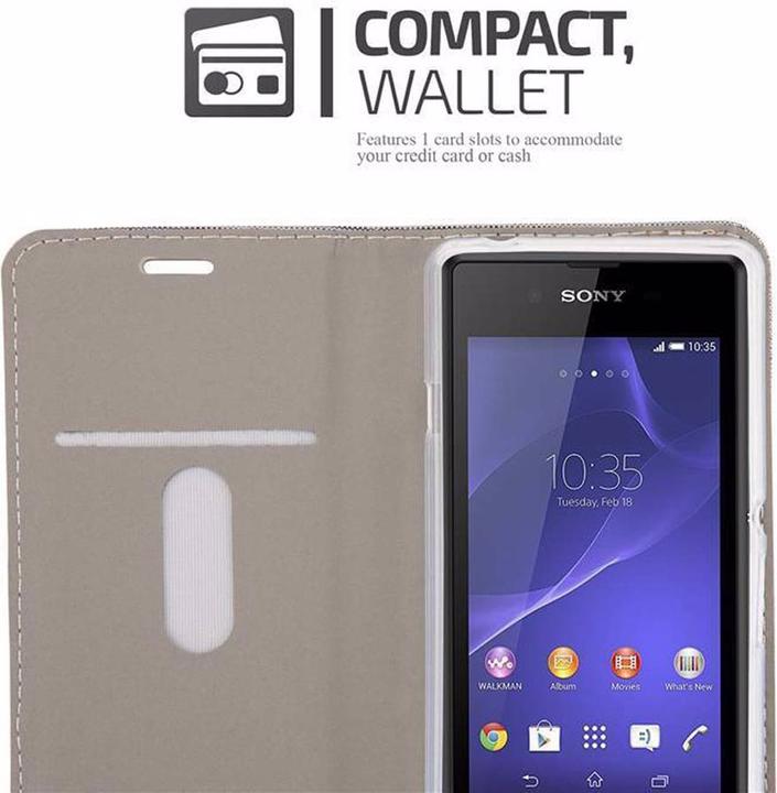 Produktbild Cadorabo Book Jeans Optik Cover (Sony Xperia E3)