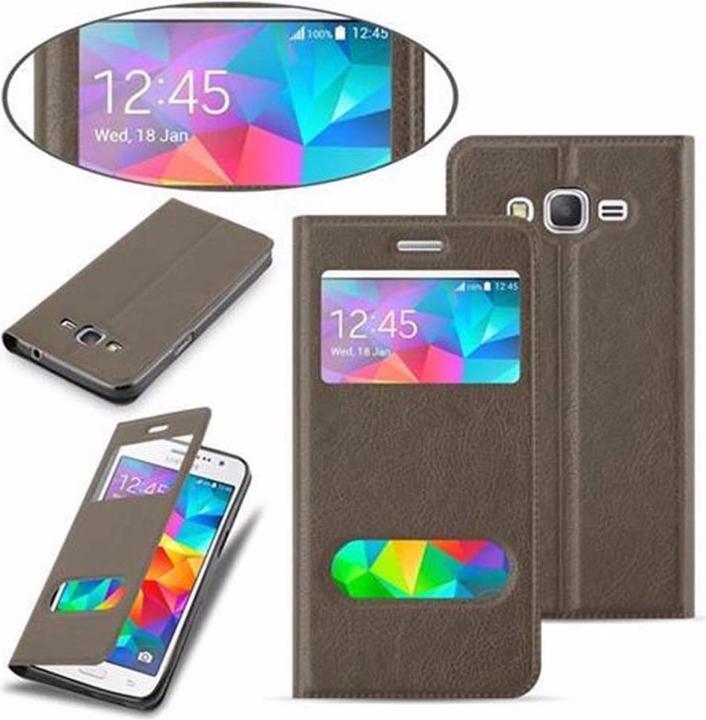 Actual product image Cadorabo Book with View double window cover (Samsung Galaxy Grand Prime)