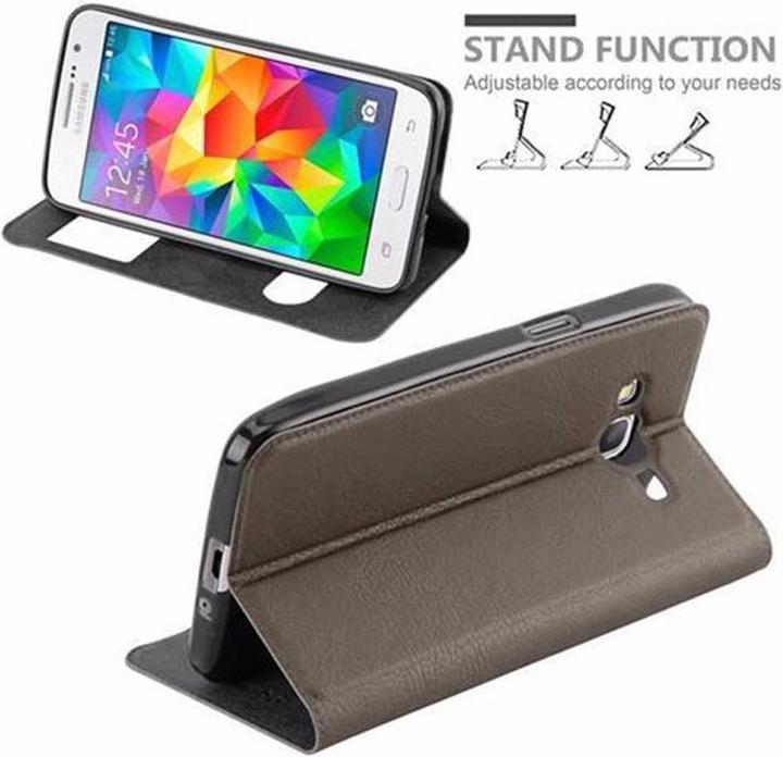 Actual product image Cadorabo Book with View double window cover (Samsung Galaxy Grand Prime)