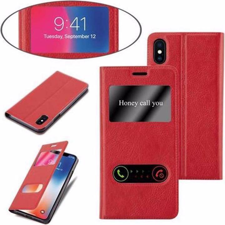 Productafbeelding Cadorabo Boek met Uitzicht Dubbele Raambedekking (Apple iPhone X)