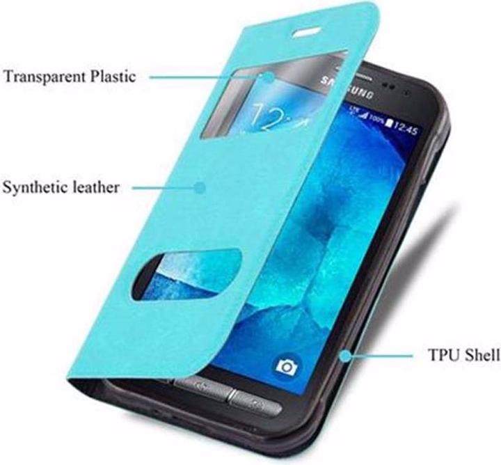 Actual product image Cadorabo Book with View double window cover (Samsung Galaxy Xcover 3)