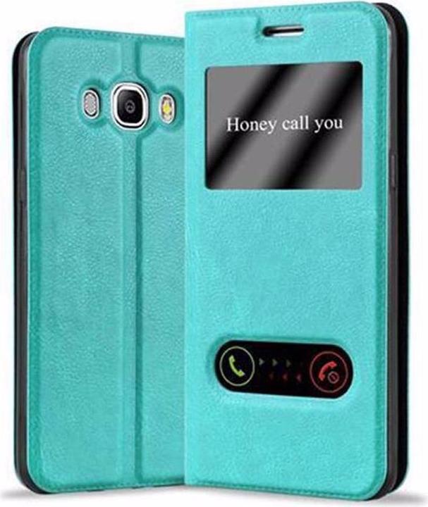 Actual product image Cadorabo Book with View double window cover (Samsung Galaxy J7 2016)