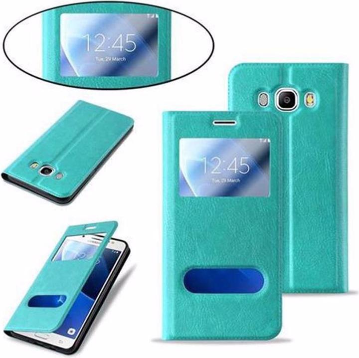Actual product image Cadorabo Book with View double window cover (Samsung Galaxy J7 2016)