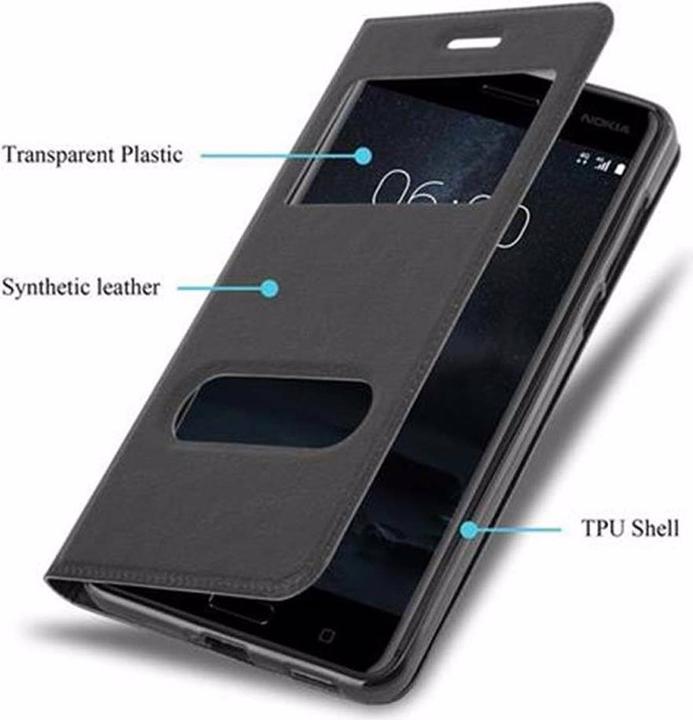 Productafbeelding Cadorabo Boek met Uitzicht Dubbele Raambedekking (Nokia 6)