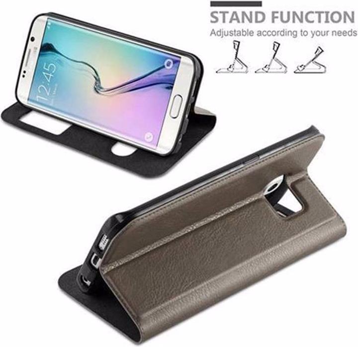 Produktbild Cadorabo Book mit View Doppelfenster Cover (Samsung Galaxy S6 Edge)