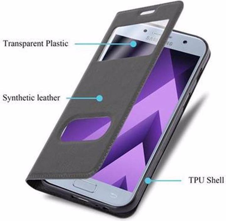 Produktbild Cadorabo Book mit View Doppelfenster Cover (Samsung Galaxy A3 (2017))