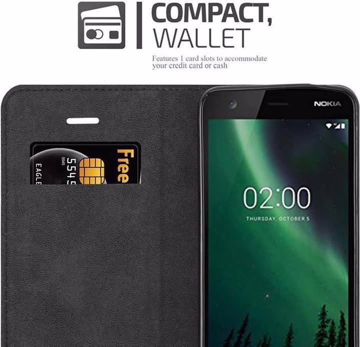 Actual product image Cadorabo Book Invisible Magnet Cover (Nokia 2)