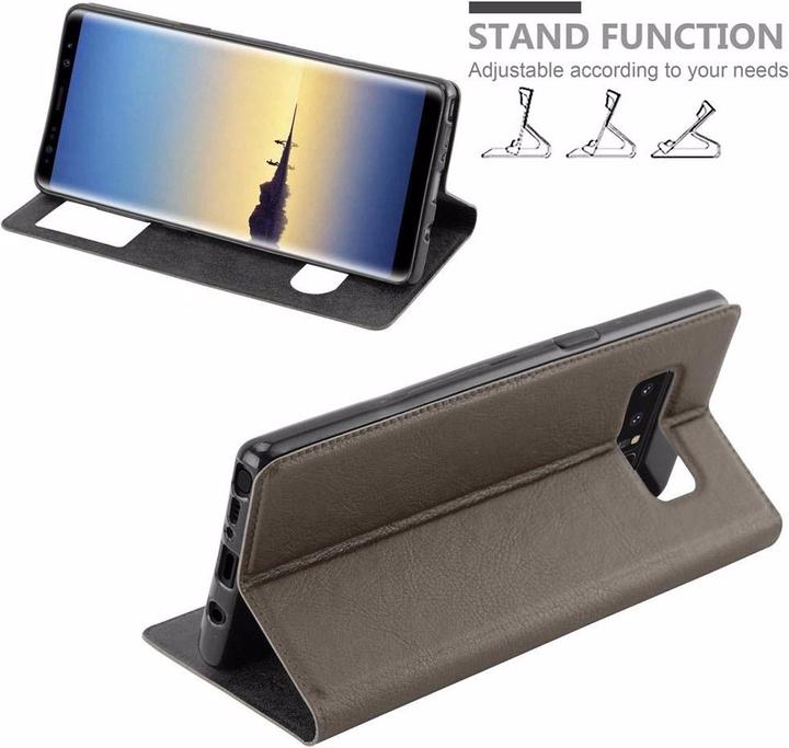 Actual product image Cadorabo Book with View double window cover (Samsung Galaxy Note 8)