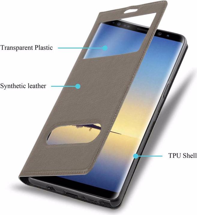 Actual product image Cadorabo Book with View double window cover (Samsung Galaxy Note 8)