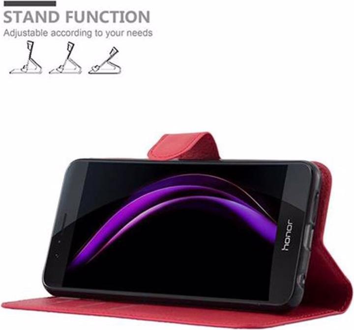 Actual product image Cadorabo Book with stand function cover (Honor 8)