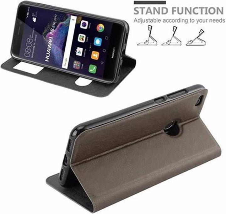 Actual product image Cadorabo Book with View double window cover (Huawei P8 Lite (2017))