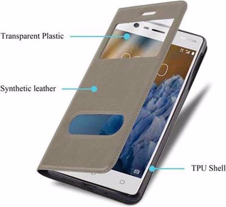 Actual product image Cadorabo Book with View double window cover (OnePlus 3)