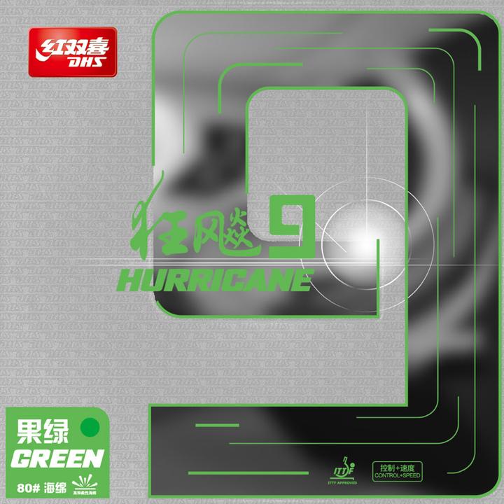 Actual product image Fuxon Rubber DHS Hurricane 9 37° (2.10 mm)