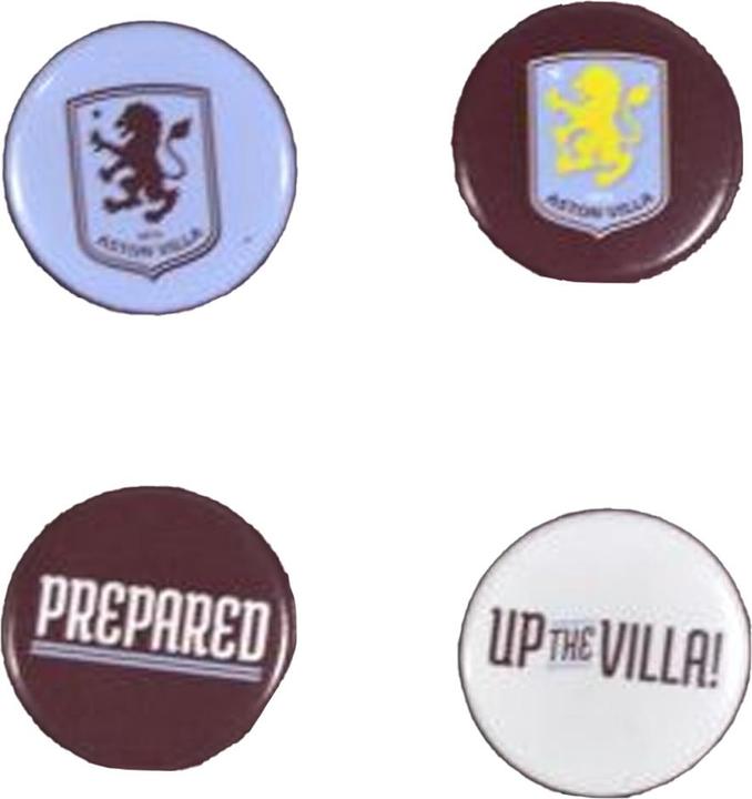 Immagine prodotto Aston Villa FC Stemma Distintivo Misura Confezione 4
