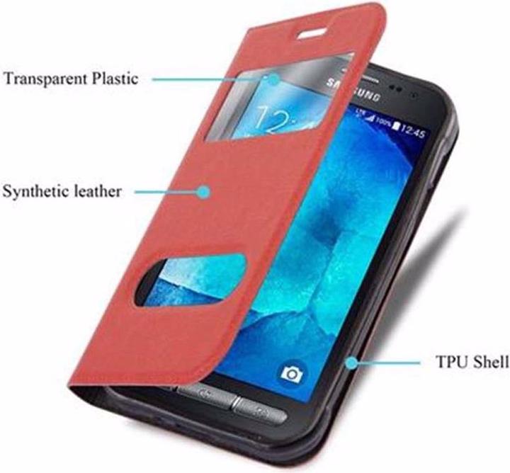 Actual product image Cadorabo Book with View double window cover (Samsung Galaxy Xcover 3)