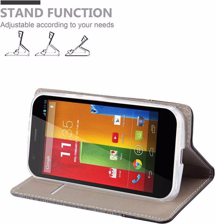 Produktbild Cadorabo Book Jeans Optik Cover (Motorola Moto G2 (2nd Gen))