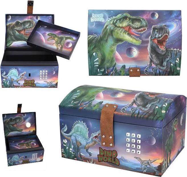 Produktbild Magni DEPESCHE DINO World Schatztruhe mit LED Code und Sound