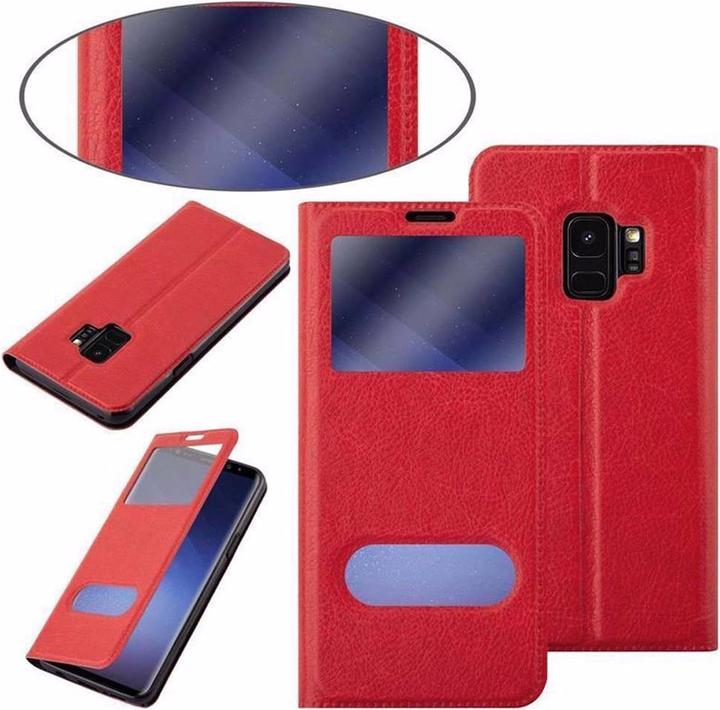 Actual product image Cadorabo Book with View double window cover (Samsung Galaxy S9)