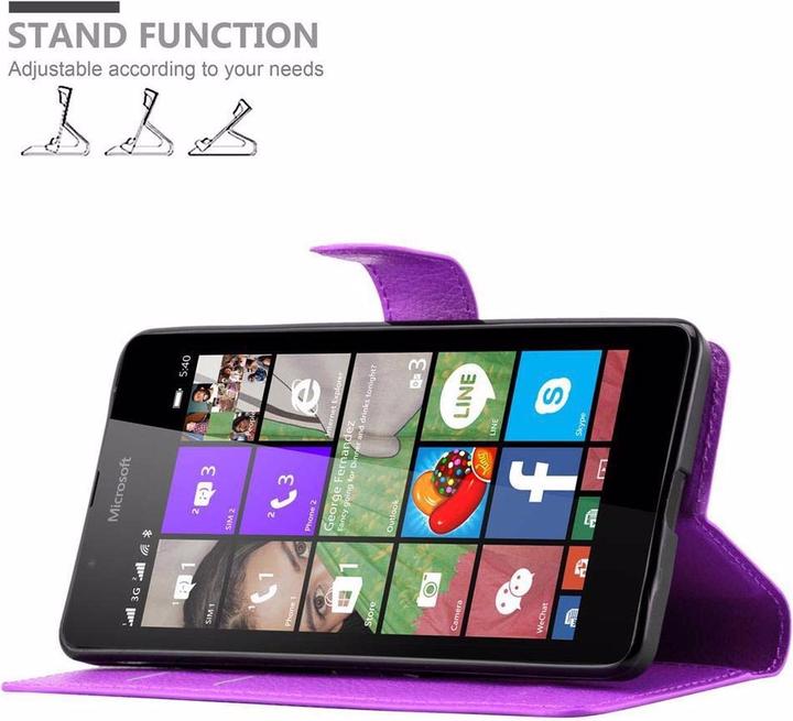 Actual product image Cadorabo Book with stand function cover (Microsoft Lumia 540)