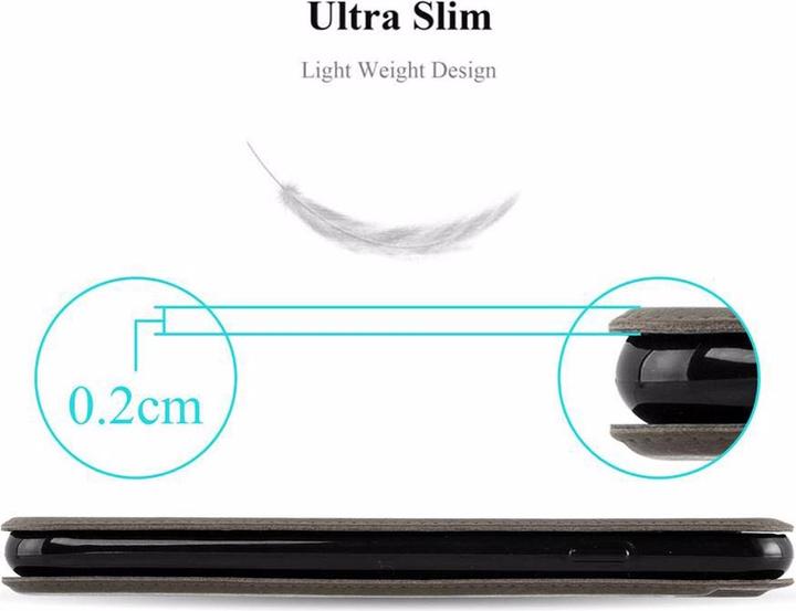 Actual product image Cadorabo Book with View double window cover (Samsung Galaxy J1)
