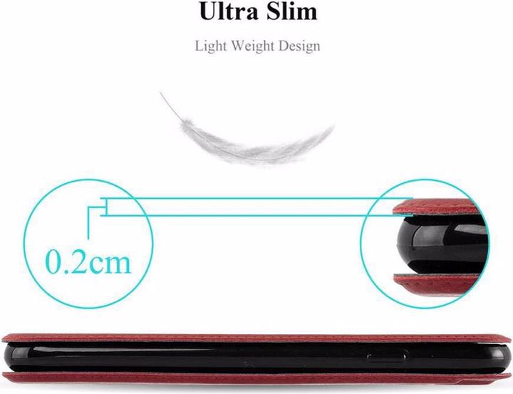 Actual product image Cadorabo Book with View double window cover (Samsung Galaxy J1)