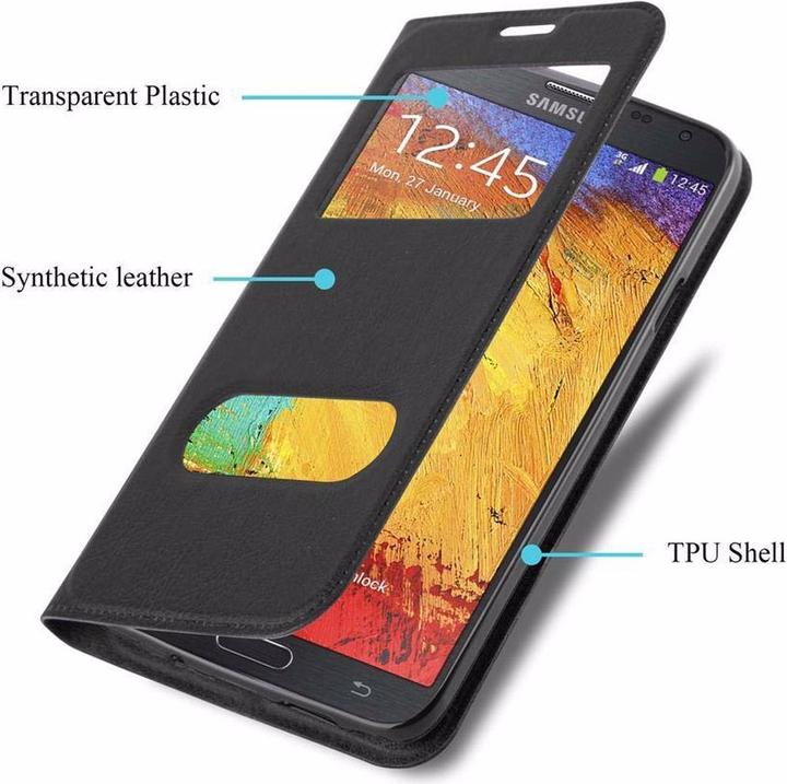 Actual product image Cadorabo Book with View double window cover (Samsung Galaxy Note 3 Neo)