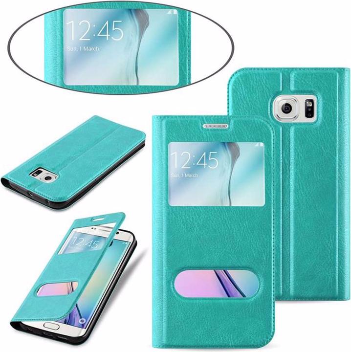 Actual product image Cadorabo Book with View double window cover (Samsung Galaxy S6 Edge+)