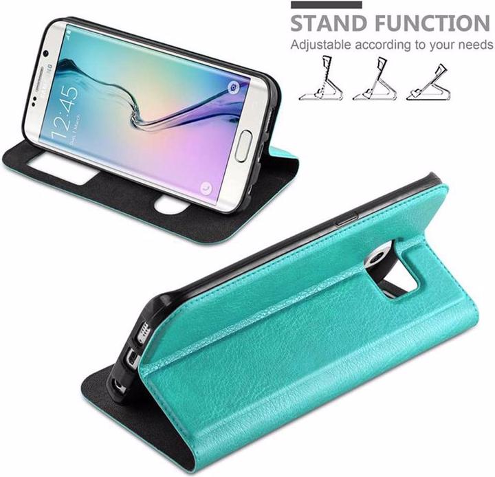 Actual product image Cadorabo Book with View double window cover (Samsung Galaxy S6 Edge+)