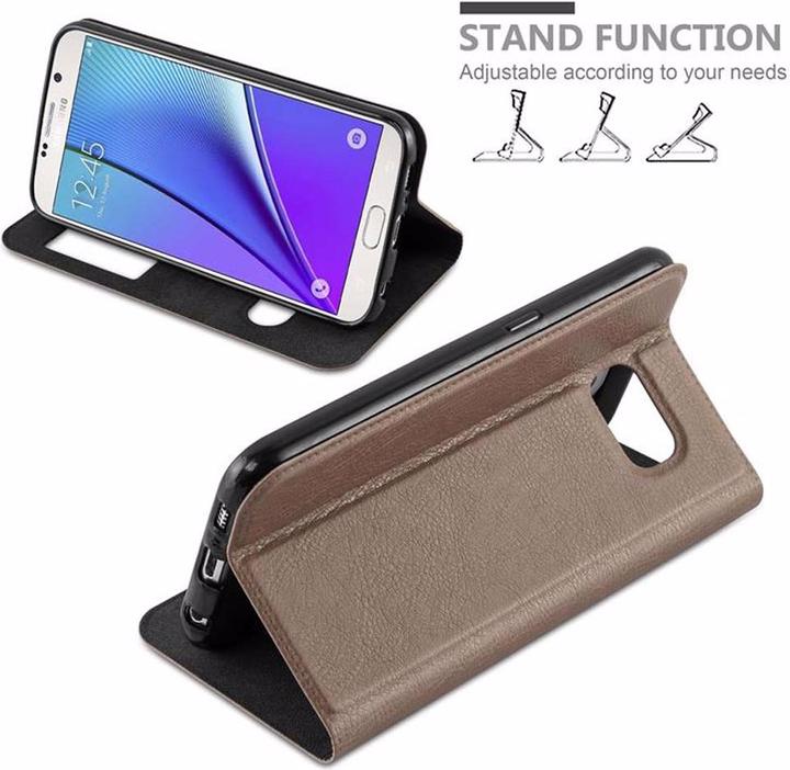Actual product image Cadorabo Book with View double window cover (Samsung Galaxy Note 5)