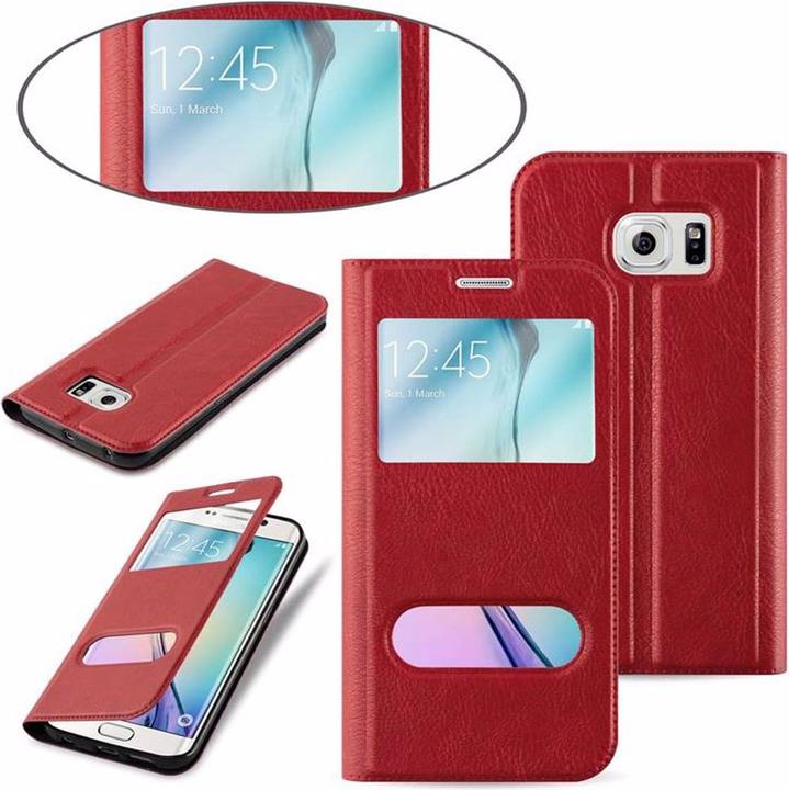 Produktbild Cadorabo Book mit View Doppelfenster Cover (Samsung Galaxy S6 Edge+)