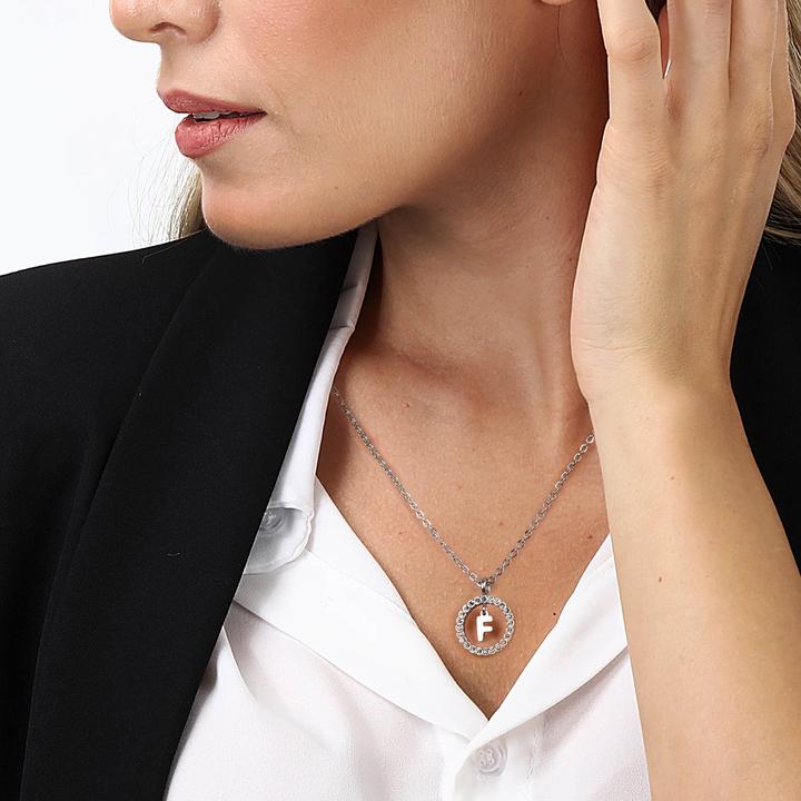 Immagine prodotto La Petite Story Collana con la lettera F della famiglia (Acciaio inossidabile, 40 - 45 cm)